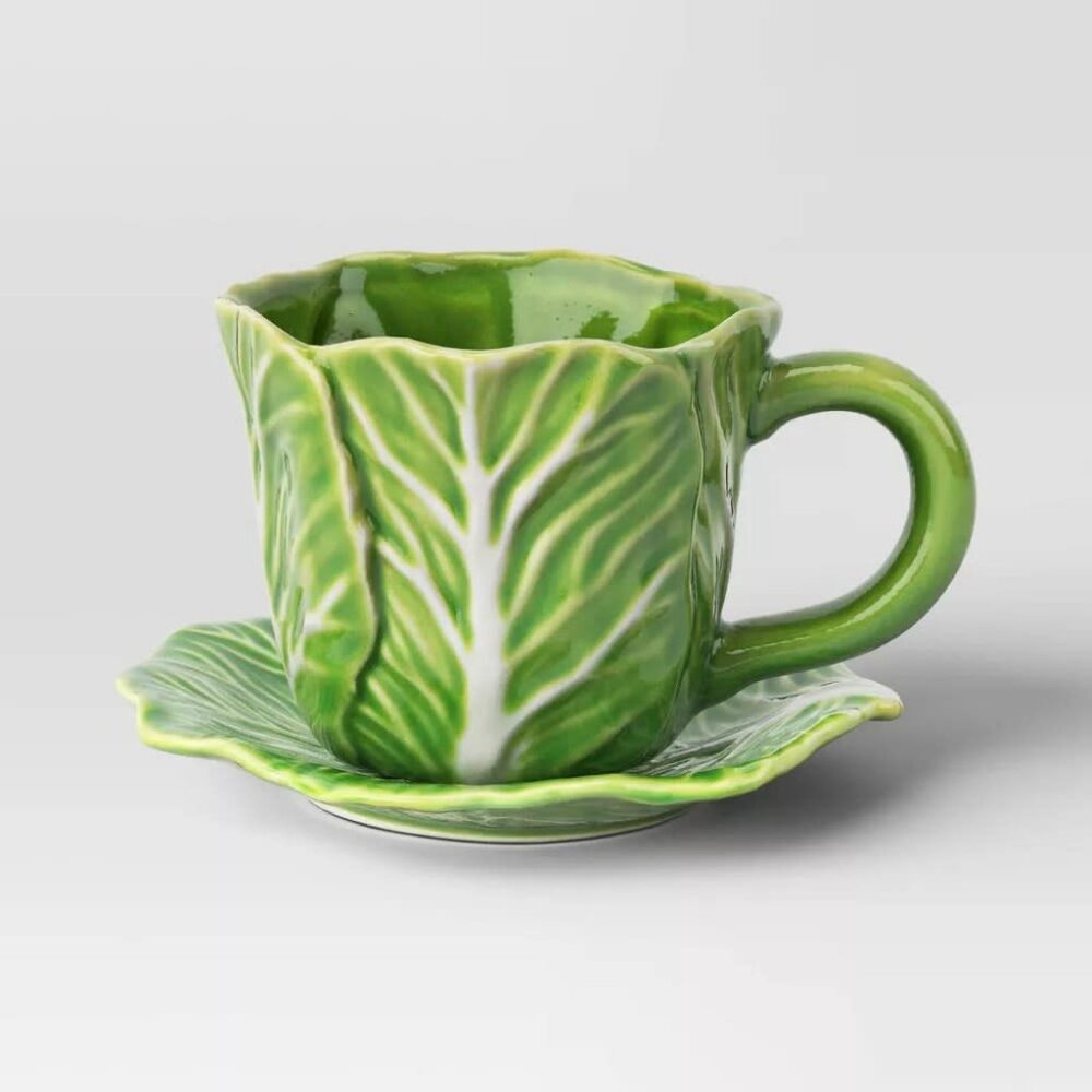 🔥 Viral Target Threshold Cabbage Teacup and Saucer Set